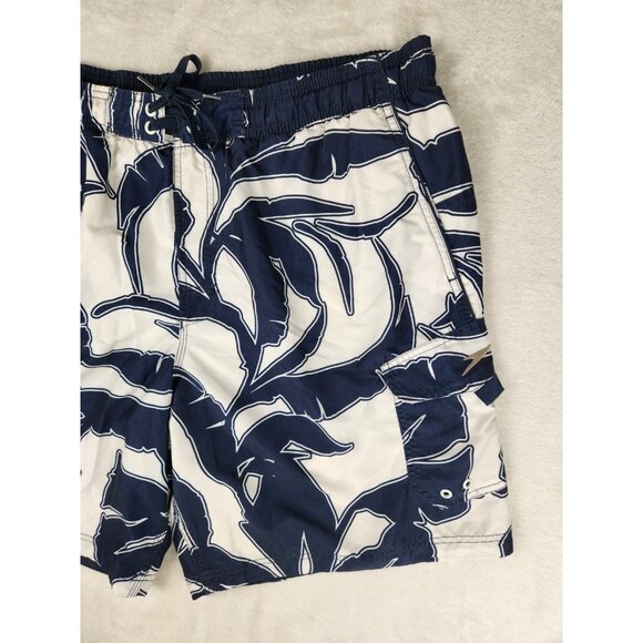 Speedo Swim/Board Shorts Mens Size Large Blue/White Palm Leaves Print - Picture 3 of 12